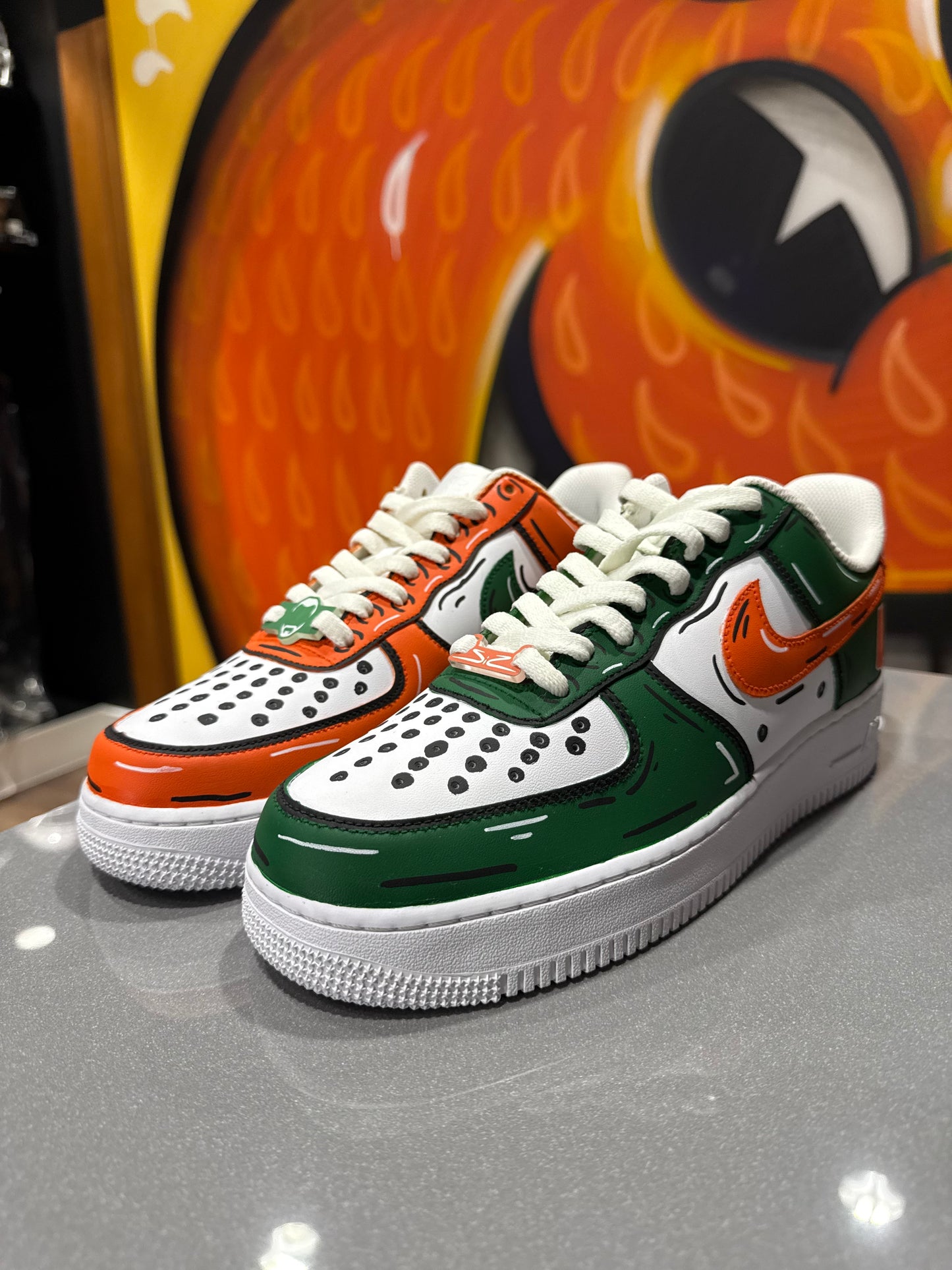 Soles By Sir Custom Miami Air Force 1 Size 10c