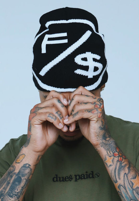 Family Over Money Y2K Beanie