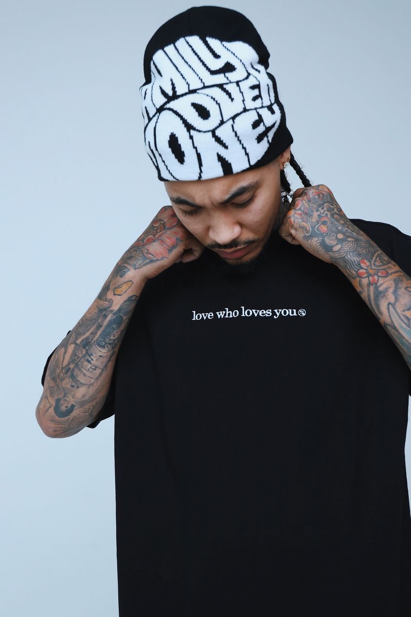 Family Over Money Y2K Beanie