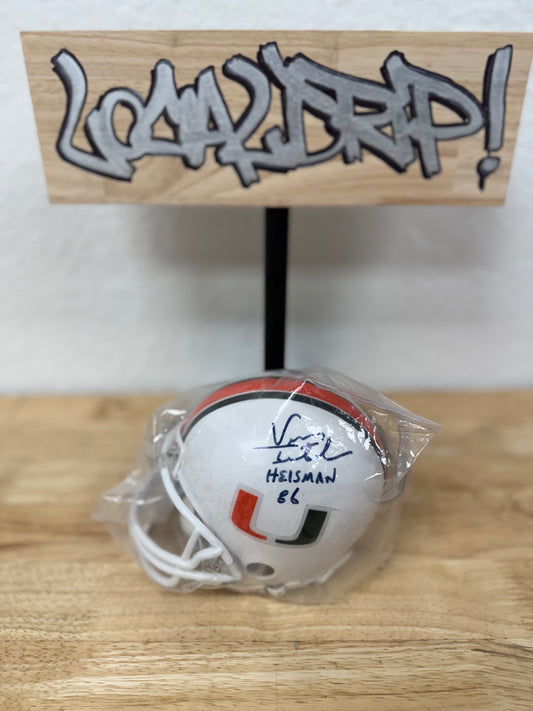 UM Mini Helmet - Vinny Testaverde (White)