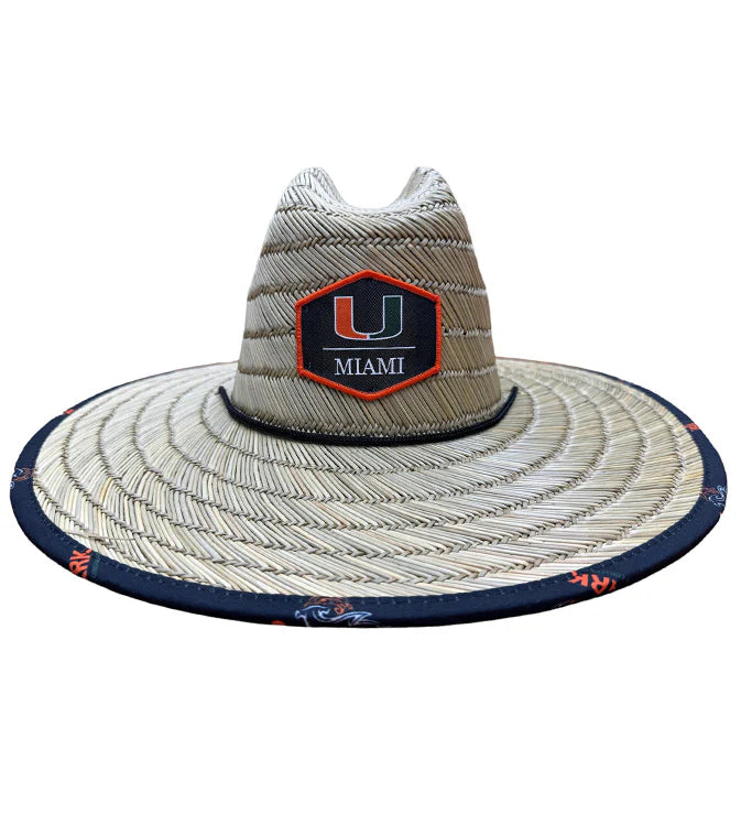 University of Miami Straw Fishing Hat