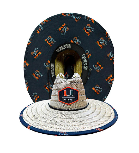 University of Miami Straw Fishing Hat